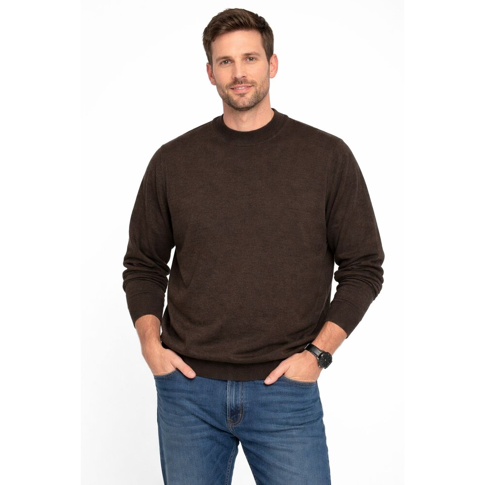 Valda Collection Made in Italy Brown Wool Blend Pullover Sweater Men Size XXL